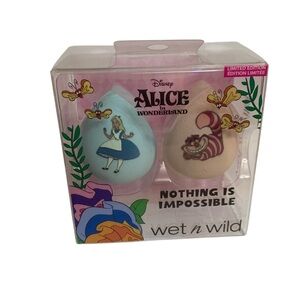 Disney Wet N Wild Alice In Wonderland Cheshire Cat Makeup Sponge Set 2 Pack NEW